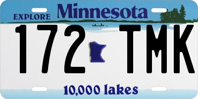 MN license plate 172TMK