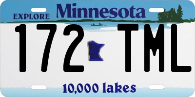 MN license plate 172TML