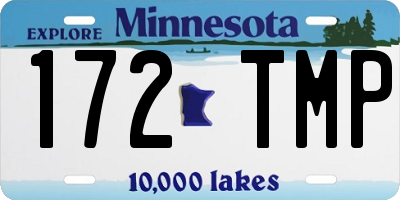 MN license plate 172TMP