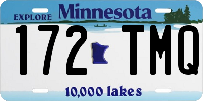 MN license plate 172TMQ