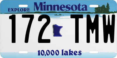 MN license plate 172TMW