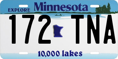 MN license plate 172TNA