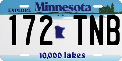 MN license plate 172TNB