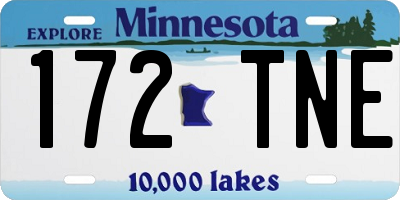 MN license plate 172TNE