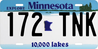 MN license plate 172TNK