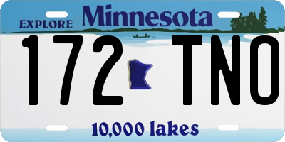 MN license plate 172TNO