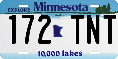 MN license plate 172TNT