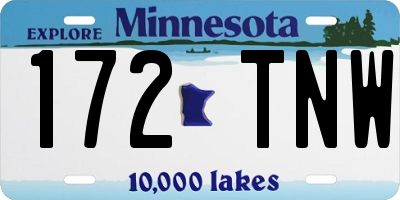 MN license plate 172TNW