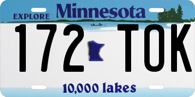 MN license plate 172TOK