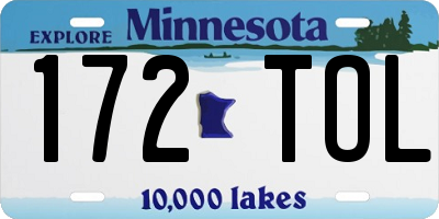 MN license plate 172TOL
