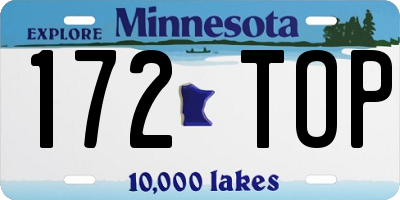 MN license plate 172TOP