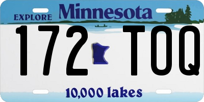 MN license plate 172TOQ