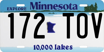 MN license plate 172TOV