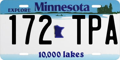 MN license plate 172TPA