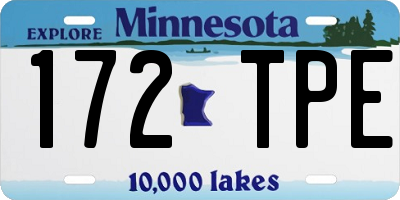 MN license plate 172TPE