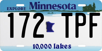MN license plate 172TPF