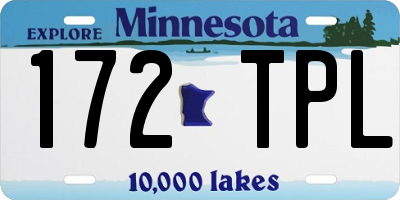 MN license plate 172TPL