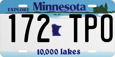 MN license plate 172TPO