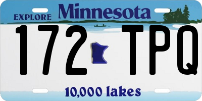 MN license plate 172TPQ