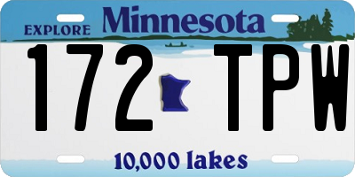 MN license plate 172TPW