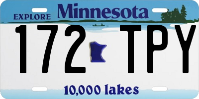 MN license plate 172TPY