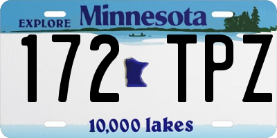 MN license plate 172TPZ