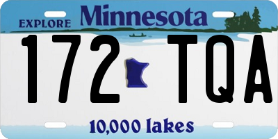MN license plate 172TQA