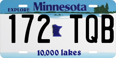 MN license plate 172TQB