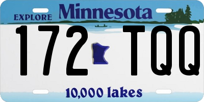 MN license plate 172TQQ