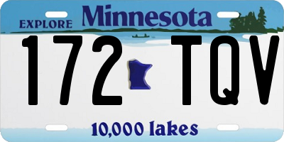 MN license plate 172TQV