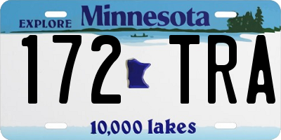 MN license plate 172TRA