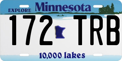 MN license plate 172TRB