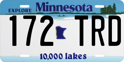 MN license plate 172TRD