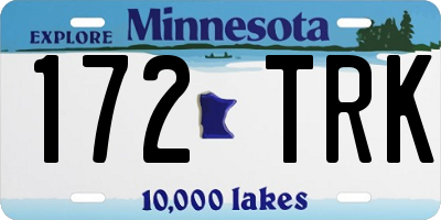 MN license plate 172TRK