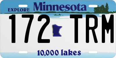 MN license plate 172TRM
