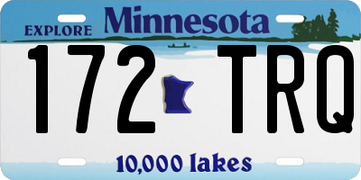 MN license plate 172TRQ