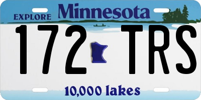 MN license plate 172TRS