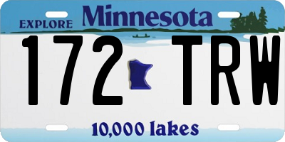 MN license plate 172TRW