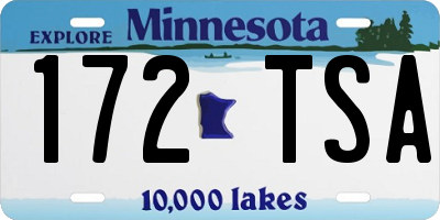 MN license plate 172TSA