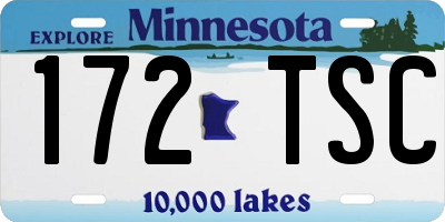 MN license plate 172TSC
