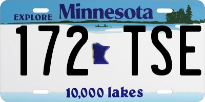 MN license plate 172TSE
