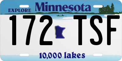 MN license plate 172TSF