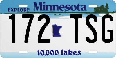 MN license plate 172TSG