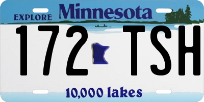 MN license plate 172TSH