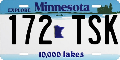 MN license plate 172TSK