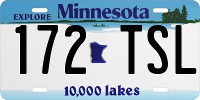 MN license plate 172TSL