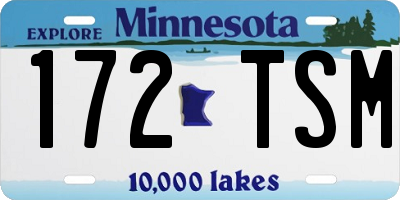 MN license plate 172TSM