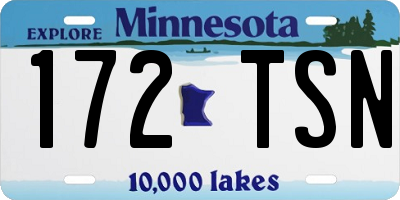 MN license plate 172TSN
