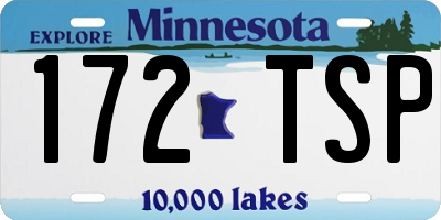 MN license plate 172TSP