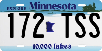 MN license plate 172TSS